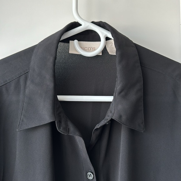 Chico’s Black Button Blouse - Picture 2 of 6